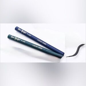 Belle Beauty Pair of Liquid Linebacker Eyeliner in Very Navy & Forest Green NEW